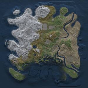 Thumbnail Rust Map: Procedural Map, Size: 3500, Seed: 620863820, 15 Monuments