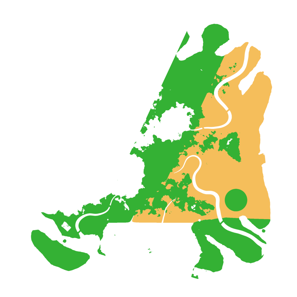 Biome Rust Map: Procedural Map, Size: 3500, Seed: 620863820