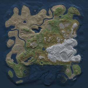 Thumbnail Rust Map: Procedural Map, Size: 4000, Seed: 8888877, 15 Monuments
