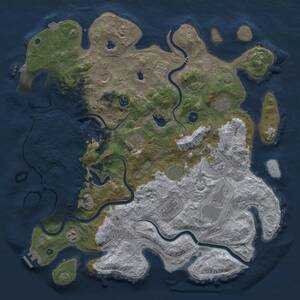 Thumbnail Rust Map: Procedural Map, Size: 4500, Seed: 274382148, 16 Monuments