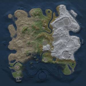 Thumbnail Rust Map: Procedural Map, Size: 3700, Seed: 101795827, 15 Monuments