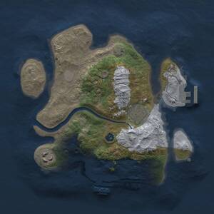 Thumbnail Rust Map: Procedural Map, Size: 2500, Seed: 1660022677, 6 Monuments