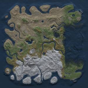 Thumbnail Rust Map: Procedural Map, Size: 5000, Seed: 1990218025, 17 Monuments