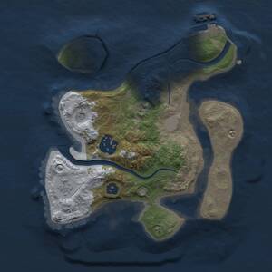 Thumbnail Rust Map: Procedural Map, Size: 2225, Seed: 1823250367, 5 Monuments