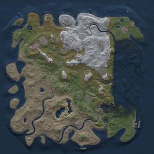 Thumbnail Rust Map: Procedural Map, Size: 4500, Seed: 65365389, 16 Monuments