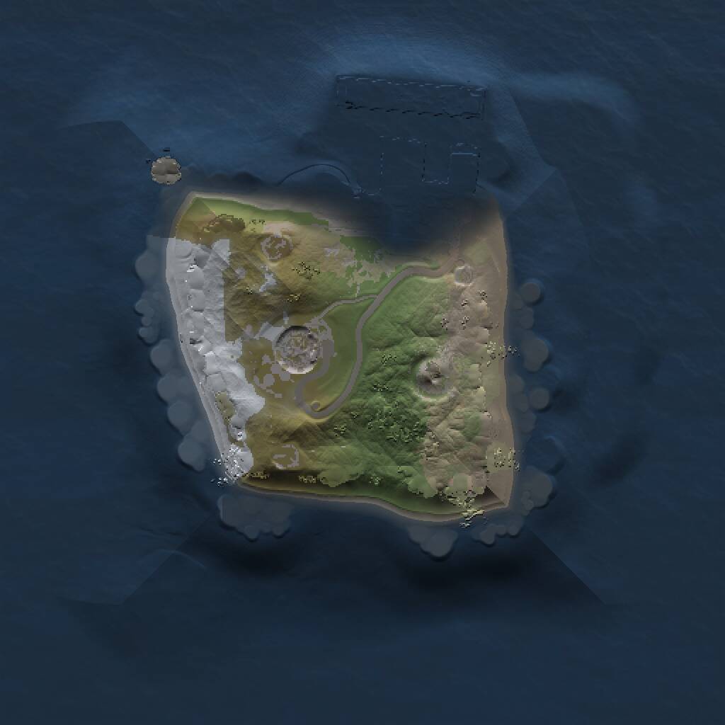 Rust Map: Procedural Map, Size: 1000, Seed: 1046456208, 3 Monuments