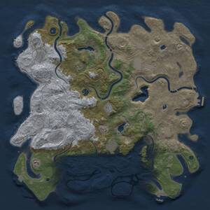 Thumbnail Rust Map: Procedural Map, Size: 4800, Seed: 408395772, 17 Monuments