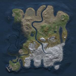 Thumbnail Rust Map: Procedural Map, Size: 3000, Seed: 65500, 13 Monuments