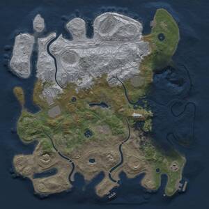 Thumbnail Rust Map: Procedural Map, Size: 4250, Seed: 1824443379, 17 Monuments