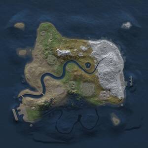 Thumbnail Rust Map: Procedural Map, Size: 2500, Seed: 19820423, 7 Monuments