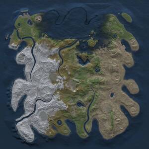 Thumbnail Rust Map: Procedural Map, Size: 4250, Seed: 265454, 16 Monuments
