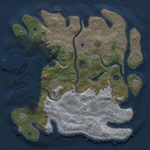 Thumbnail Rust Map: Procedural Map, Size: 4000, Seed: 648012110, 15 Monuments