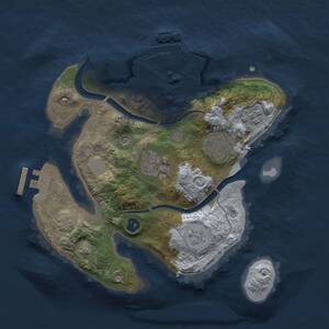 Thumbnail Rust Map: Procedural Map, Size: 2400, Seed: 423705508, 9 Monuments