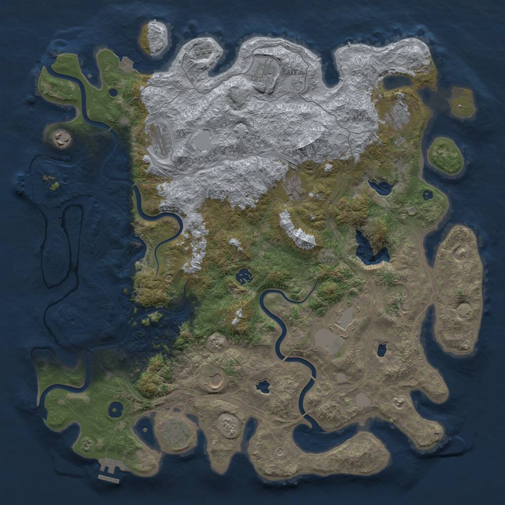 Rust Map: Procedural Map, Size: 4800, Seed: 13679, 17 Monuments