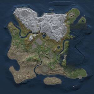 Thumbnail Rust Map: Procedural Map, Size: 3500, Seed: 1212445897, 15 Monuments