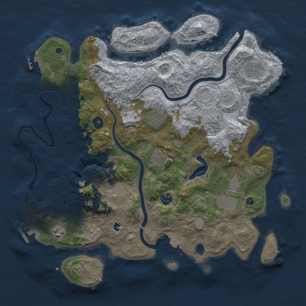 Rust Map: Procedural Map, Size: 4000, Seed: 1847293056, 15 Monuments