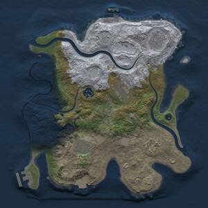 Thumbnail Rust Map: Procedural Map, Size: 3000, Seed: 74814, 11 Monuments