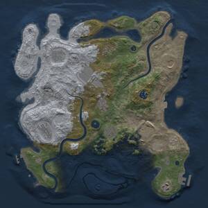 Thumbnail Rust Map: Procedural Map, Size: 3750, Seed: 208240021, 17 Monuments