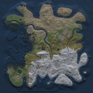 Thumbnail Rust Map: Procedural Map, Size: 3700, Seed: 1620803545, 15 Monuments