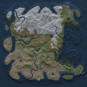 Thumbnail Rust Map: Procedural Map, Size: 4500, Seed: 435883816, 16 Monuments