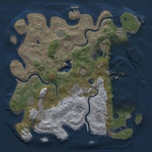 Thumbnail Rust Map: Procedural Map, Size: 4250, Seed: 720000322, 17 Monuments