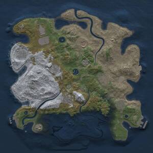 Thumbnail Rust Map: Procedural Map, Size: 3750, Seed: 1808046862, 16 Monuments