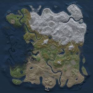 Thumbnail Rust Map: Procedural Map, Size: 4500, Seed: 1293231314, 17 Monuments