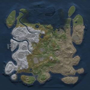 Thumbnail Rust Map: Procedural Map, Size: 3800, Seed: 8526, 15 Monuments