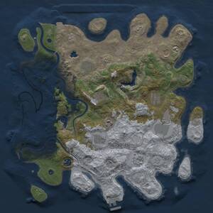 Thumbnail Rust Map: Procedural Map, Size: 4000, Seed: 826114725, 16 Monuments
