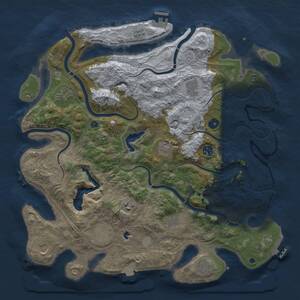 Thumbnail Rust Map: Procedural Map, Size: 4250, Seed: 491620045, 16 Monuments