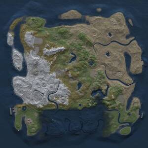 Thumbnail Rust Map: Procedural Map, Size: 4500, Seed: 704726839, 16 Monuments