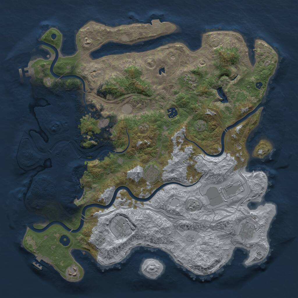 Rust Map: Procedural Map, Size: 4250, Seed: 1473107824, 15 Monuments