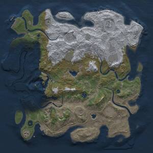 Thumbnail Rust Map: Procedural Map, Size: 4250, Seed: 1240577421, 15 Monuments