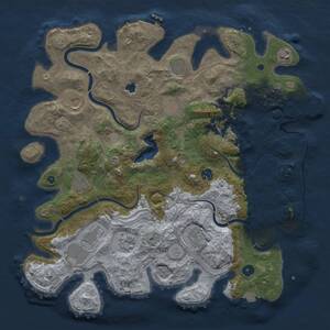 Thumbnail Rust Map: Procedural Map, Size: 4250, Seed: 774927183, 17 Monuments