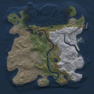 Thumbnail Rust Map: Procedural Map, Size: 3500, Seed: 36342844, 14 Monuments