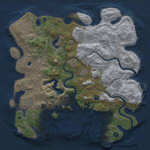 Thumbnail Rust Map: Procedural Map, Size: 4250, Seed: 573626342, 16 Monuments