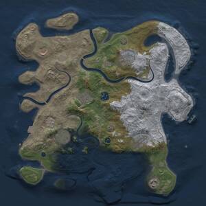 Thumbnail Rust Map: Procedural Map, Size: 3500, Seed: 1111314459, 14 Monuments