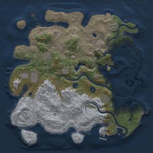 Thumbnail Rust Map: Procedural Map, Size: 4000, Seed: 389729188, 15 Monuments