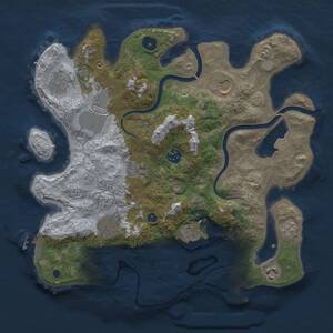 Thumbnail Rust Map: Procedural Map, Size: 3500, Seed: 1368400426, 15 Monuments