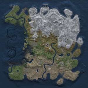 Thumbnail Rust Map: Procedural Map, Size: 4200, Seed: 1019251401, 16 Monuments