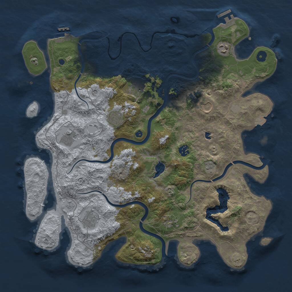 Rust Map: Procedural Map, Size: 4100, Seed: 472095789, 15 Monuments