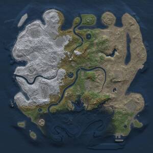 Thumbnail Rust Map: Procedural Map, Size: 4000, Seed: 1706931432, 16 Monuments