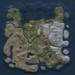 Thumbnail Rust Map: Procedural Map, Size: 4250, Seed: 1138511517, 15 Monuments