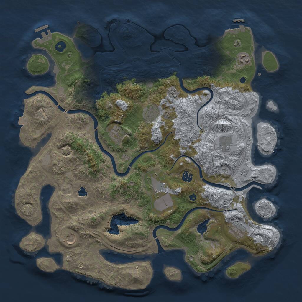 Rust Map: Procedural Map, Size: 4250, Seed: 1138511517, 15 Monuments