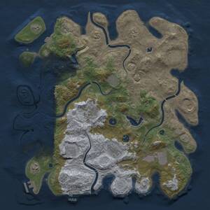 Thumbnail Rust Map: Procedural Map, Size: 4250, Seed: 238574, 17 Monuments