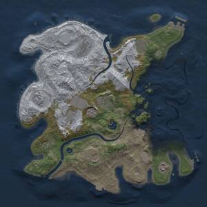 Thumbnail Rust Map: Procedural Map, Size: 3500, Seed: 382657809, 16 Monuments