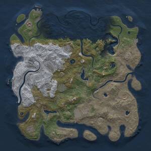 Thumbnail Rust Map: Procedural Map, Size: 4500, Seed: 206131569, 16 Monuments