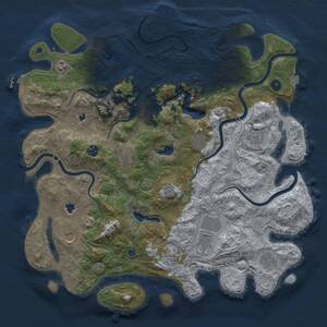 Thumbnail Rust Map: Procedural Map, Size: 4500, Seed: 998271976, 16 Monuments