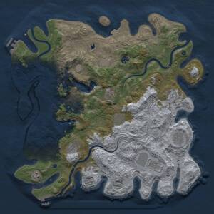 Thumbnail Rust Map: Procedural Map, Size: 4250, Seed: 1210972419, 16 Monuments