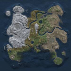 Thumbnail Rust Map: Procedural Map, Size: 3500, Seed: 1527750927, 13 Monuments